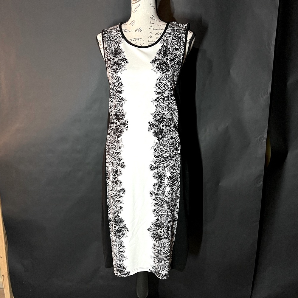 Black & White color block dress